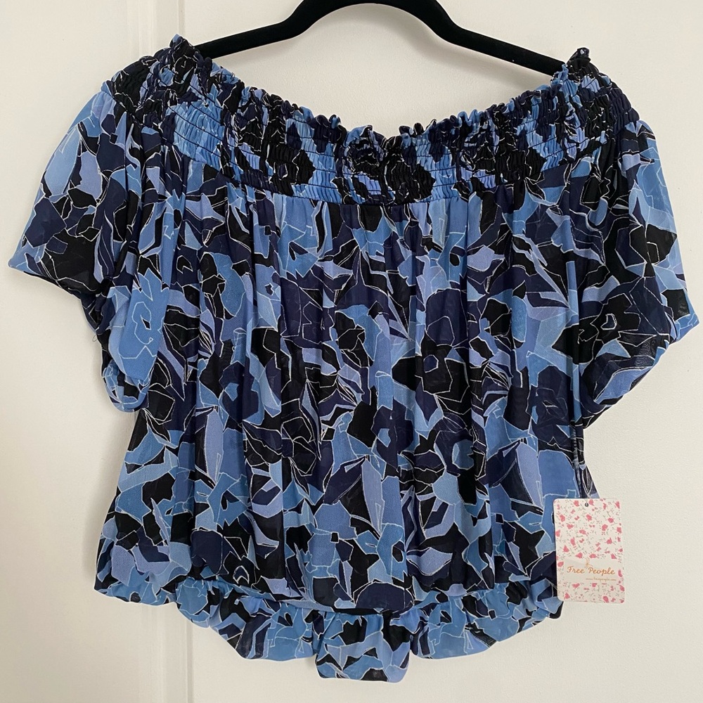 Free People Off the Shoulder floral top